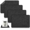 4Pcs Heat Resistant Mat for Air Fryer, Kitchen Countertop Air Fryer Protector Mat, Felt Non-Slip Air Fryer Mat for Ninja Air Fryer, COSORI, Coffe