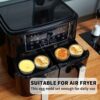 VinBee 2PCS Air Fryer Egg Moulds 4 Inch Non-Stick Round Cake Moulds for Baking Ramekins for Air Fryer