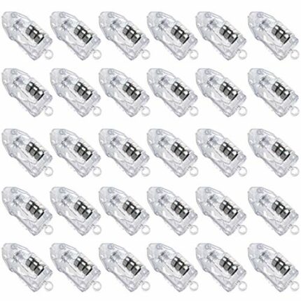 NOVELTY PLACE 30 Pcs White Mini LED Light for Paper Lantern, Balloons, Wedding Party Festival Decoration - Long Lasting, Waterproof, Elegant Whit