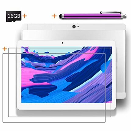 Android Tablet 10 inch with SIM Card Slot Unlocked +(2) Screen Protector +16GB SD Card +(1) Stylus Pen - IPS Screen Octa Core 2GB RAM 32GB ROM 3G