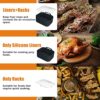 Tuuyee 2PCS Silicone Liners & 2PCS Racks for Ninja Dual Air Fryer AF400UK, Tower T17088, 4PCS Set Multifunctional Ninja Dual Air Fryer Accessorie