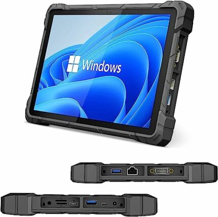 HEIGAOLAPC Rugged Tablet,10.1 Inch FHD Windows Tablet 16000mAh Large Battery Fingerprint 8GB RAM + 128GB ROM IP68K Rear+Front Camera GPS Sim 4G U