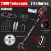 118VF 7500mah Portable Electric Grass Trimmer Handheld Lawn Mower Agricultural Household Cordless Weeder Garden Pruning Tool