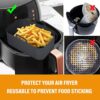 2PCS Silicone Air Fryer Liner for Ninjas Dual 19.5cm Basket Pot Reusable Non-Stick Waterproof Airfryer Baking Mould Food Grade Tray