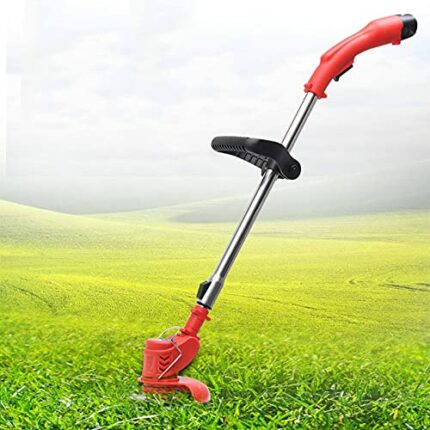 FSCLJ Handheld Lawn Mower Garden Weeder Machine, Cordless Grass Trimmer, Easy Grass Cut Electric Strimmer, 0-30CM Adjustable Range