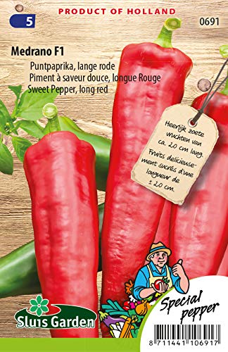 Sweet Pepper Medrano F1 Vegetable Seeds per Gram - Ideal for Filling or Grilling - Seeds per Gram: +/-10