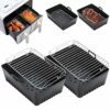 2PCS Silicone Air Fryer Liner for Ninjas Dual 19.5cm Basket Pot Reusable Non-Stick Waterproof Airfryer Baking Mould Food Grade Tray