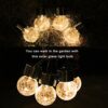 YihuiKo Solar Crackle Globe Hanging Ball Lights - 4 Pack Glass Decorative Garden Lights Waterproof Solar Lanterns for Yard, Patio, Fence, Tree, o