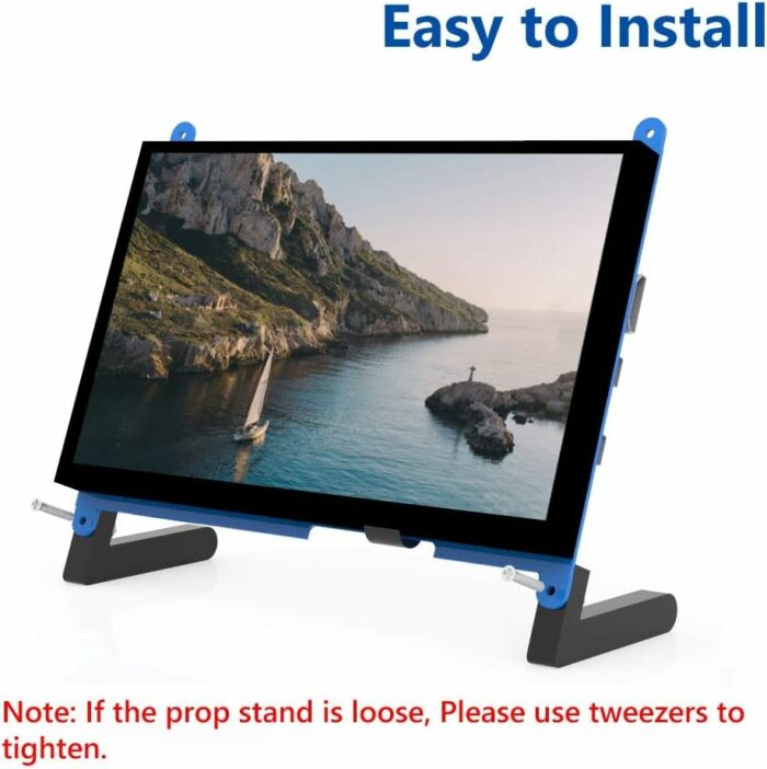 CUQI 7 Inch Portable Touchscreen Monitor for Raspberry Pi 4, Capacitive IPS Touch Screen Display 1024x600 Game LCD Extend Second Monitor