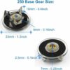 YUMILI Base Rubber Gears, 2 Base Gear+2 Rubber Blade Gears Spare Blender Replacement Parts Mixer Accessories, for 250W Juicer