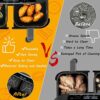 2PCS Silicone Pot for Ninja AF300/AF400UK Dual Air Fryer, Silicone Air Fryer Liners Double Air Fryer Silicone Air Fryer Basket, Air Fryer Rack Ac