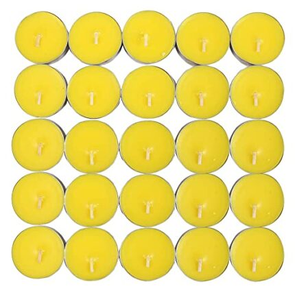 1ABOVE Citronella Tealight Candles Mosquito Fly Insect Repeller Pack of 25 (1)