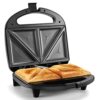 Tiastar Monsieur Croque Maker, sandwich machine and electric panini press with non-stick plates, automatic temperature control, cool-touch handle