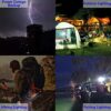 2X Camping Lights,Emergency Lantern LED Work Light Bulb USB Rechargeable Lighting,30W 2000 Lumens 3 Modes,Portable Tent Light for Camping, Patio,