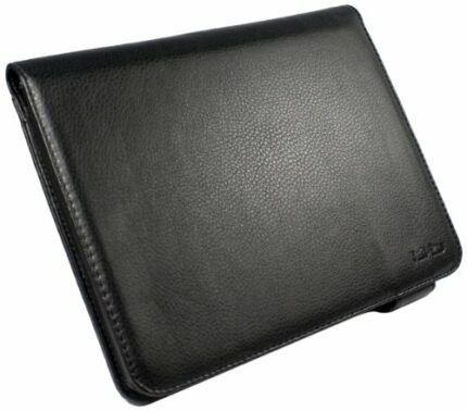 Tuff-Luv Faux Leather Book Style Case Cover with Integrated Stand for Arnova Archos 8 - Black (not compatible Arnova 8 G2)