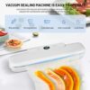 Vacuum Sealer, Automatic Food Vacuum Sealer Machine for Sous Vide Cooking with 10 Sealer Bags, Air Sealing System for Food Preservation, One-Touc
