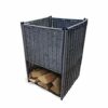 Scott & Rye - 2 Tier Log Store Basket - Woven with Metal Frame. Colour : Grey
