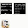 2PCS Air Fryer Conversion Chart Air Fryer Accessories, Air Fryer Cooking Times Chart Air Fryer Chart Cheat Sheet Kitchen Conversion Chart Referen