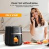 SXYCMY Air Fryer, Oil-Free Touch Screen 4.5L Air Fryer with Low Noise, Silicone Liner and Rapid Air Circulation - Dishwasher Safe Parts, Timer &