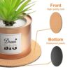 10 Pieces Cork Plant Plastic Mat Round Absorbent Cork Mat Round Plate Pad Table Plant Cork Board Pads for Gardening Indoor Outdoor Pots DIY Craft