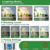 Wolezek Grow Lights for Indoor Plants, Full Spectrum LED Plant Light, 6000K/3000K/660nm 2-Head Growing Lamp with Clip, Auto ON & Off Timer 6/12/1