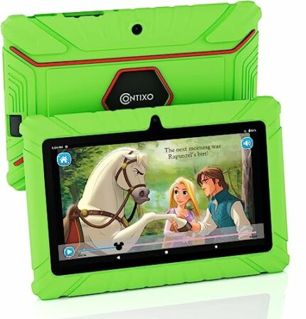 Contixo V8-4 7” Kids Tablet, 2GB RAM, 16GB Storage, Android 11 GO, Ultimate Learning Tablet for Children with Teacher’s Approved Apps, Google Kid