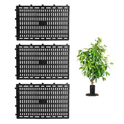 Tree Trunk Protectors Tree Bark Protector Tree Trunk Guard Plastic Tree Trunk Cover Guard Plant Tree Bark Protector for Trimme 3pcs Black