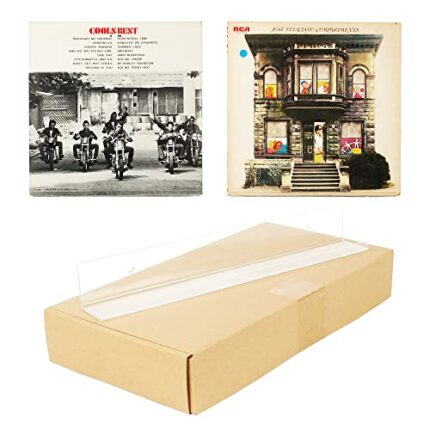 WANLIAN Show off Your Daily LP Collection with Clear Vinyl Record Shelf Wall Mount - 12 Pack of Acrylic Album Holders for Home or Office Display