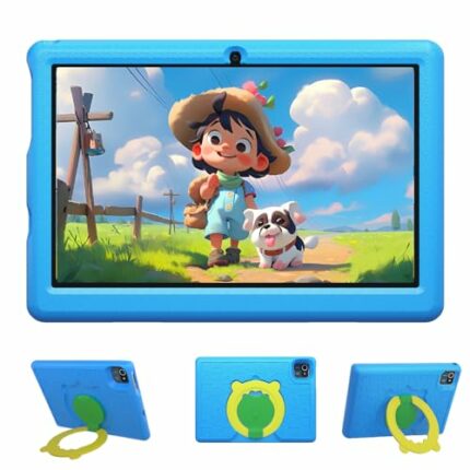 HighJoy Kids Tablet 10 inch Android 13 Tablet for Kids, Quad-Core 6GB RAM 64GB ROM 5MP+8MP Camera 5000mAh Battery, Parental Control, WIFI, Blueto