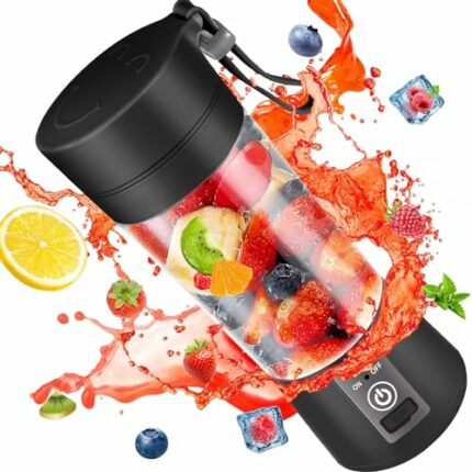 Mini Portable Blender Small Fruit Juice Blender for Shakes and Smoothies Personal Blenders Bottle with Powerful USB Rechargeable Milkshake Maker