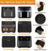 Usper 2PCS Air Fryer Silicone Pot for Ninja Foodi Dual DZ201 DZ401 AF300UK AF400UK & Tower T17088, Air Fryer Liner Basket Accessories for Instant