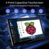 WIMAXIT Raspberry Pi 4 Touchscreen, 10.1 Inch Portable Touch Monitor 1024 x 600 IPS with Dual USB HDMI 178° Angle for Raspberry Pi 4 3 2 Zero B +