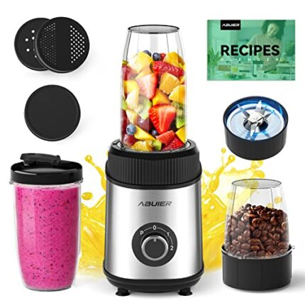 Smoothie Maker Blender, 900W Bullet 6-Point Blade, Mini 12 Pieces Small Fruity Blender for Frozen Drink, Crushed Nuts and Spices