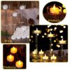 YiYFiT Classic LED Tea Lights Candles,12-Pack Flameless Tealight Candles Battery Candles Flickering Fake Candles for Christmas,Halloween,Party,Fe
