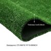 1x1m Artificial Grass Door Mat Astro Turf Grass Fake Lawn Synthetic Artificial Grass Pile Roll Mat Indoor Outdoor Landscape Garden Pet Dog Lawn(A
