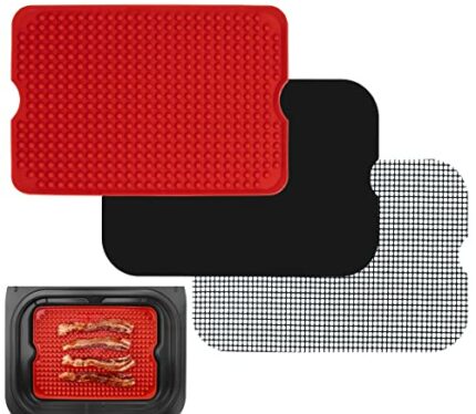 Air Fryer Liner Accessories for Ninja Foodi XL Smart FG551 6-in-1 Indoor Grill, Reusable Heat Resistant Mat for Air Fryer, Ninja Foodi Accessorie