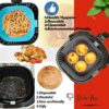2Pcs Silicone Air Fryer Liner 6.5inch Reusable Air Fryer Silicone Basket Heat Resistant Non-Stick Air fryers Silicone Pot Square Replacement of P