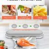 Vacuum Sealer, 4 in 1 Food Vacuum Sealer Machine for Sous Vide Cooking with 10Pcs Free Vacuum Bags Storage, Lightweight One-button Sealing/Vacuum