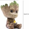 SLOCME Baby Groot Flower Pot - Guardians of The Galaxy Groot for Pen Holder、Desk Ornament、Plants Pot with Drainage Hole