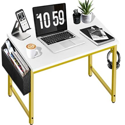 DLisiting Computer Desk - Modern Simple Home Office Writing Table for Bedroom Student Teens Study Small Spaces Work, PC Laptop 31 inch Mini Vanit