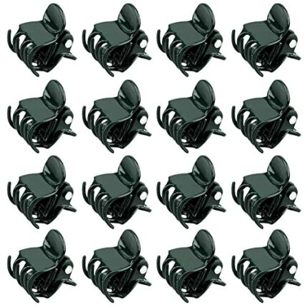 KINGLAKE 100PCS Orchid Clips, Plant Clips Garden Flower Clips for Orchid Stem Support, Dark Green