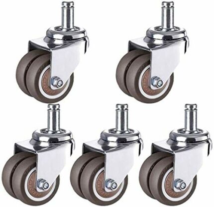 GTYT DIY Hardware 1.5in 38mm Office Chair Swivel Caster Wheels,360° Rotation Stem Castor Wheels,Rubber Furniture Caster,Swivel Chair Caster,Witho