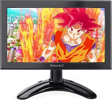 WIMAXIT 8inch CCTV Monitor, 95% sRGB 690nits Brightness with HDMI/VGA/AV/BNC/USB Input,1280X720 IPS Display Video Portable Monitor for CCTV/Secur
