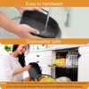Upgrade Silicone Air Fryer Liners, FEEZOM Larger Airfryer Liners for Ninja Dual Air Fryer Accessories, Reusable Air Fryer Silicone Liner Air Frye