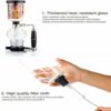 Vacuum Coffee Maker Syphon Coffee Maker Japanese Style Vacuum Glass Siphon Pot Percolators 1-3 Cups Siphon Coffee Maker (Syphon)