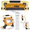 100W Solar 120 LED Rechargeable Work Light, Portable Floodlight 4 Modes Jobsite Construction Lights with Stand, 14000mAH Power Bank Waterproof Sp