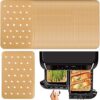 100Pcs air fryer parchment paper,Air Fryer Paper Liners, for Ninja Foodi Dual Air Fryer, Air Fryer Paper Liners, Air Fryer Disposable Paper Liner
