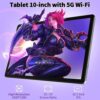 VASOUN 4G Phone Tablet 10 inch Tablet Android 12, 128GB RAM, 12GB (+6GB Expand), Octa-Core Processor, 1920x1200 FHD IPS Screen, 13MP Rear Camera,