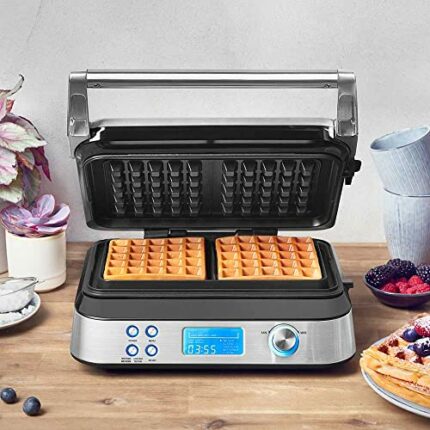GASTROBACK 62424 Waffle Iron Advanced Control, Stainless Steel, 1600 W, Black