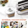 Vacuum Sealer, 4 in 1 Food Vacuum Sealer Machine for Sous Vide Cooking with 10Pcs Free Vacuum Bags Storage, Lightweight One-button Sealing/Vacuum